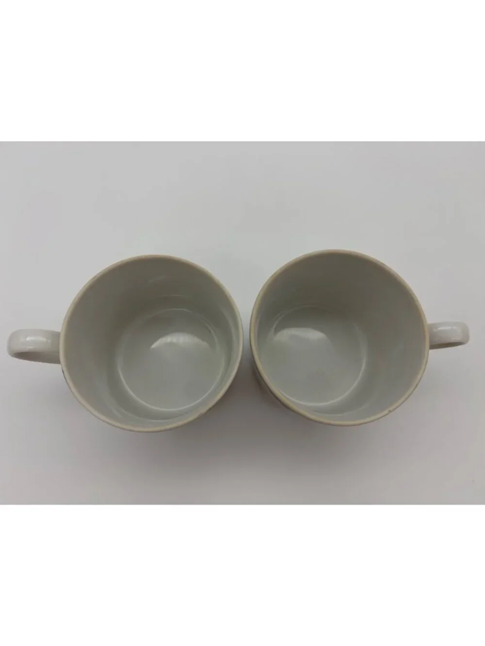 Georges Briard Oriental Peacock Japan Coffee Cup Pair Porcelain Bird Chinoiserie